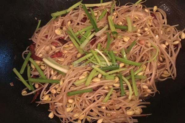 干辣椒炒黄豆芽的做法图解8