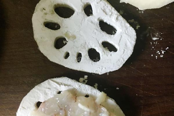 日式虾茸藕块的做法图解3