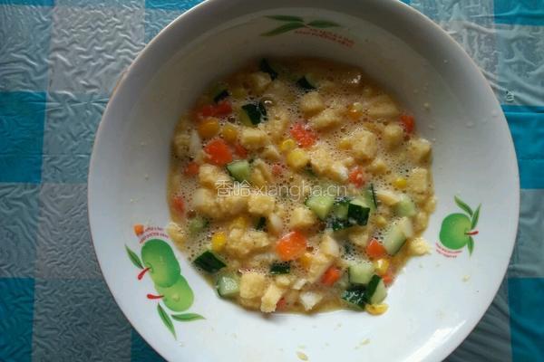 馒头鸡蛋饼的做法图解2