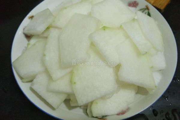 素炒冬瓜片的做法图解1