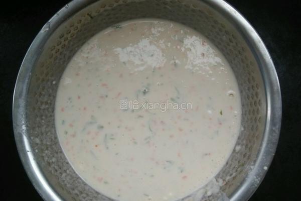 自制美味面糊早餐饼的做法图解2