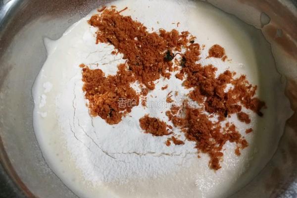 海苔肉松拔丝蛋糕的做法图解3