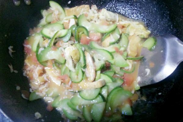 西红柿鸡蛋烧丝瓜豆腐的做法图解14