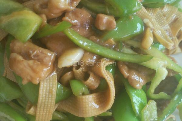 尖椒炒豆皮