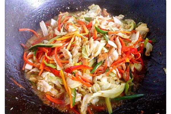 包菜肉丝炒面的做法图解8