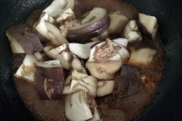 茄子酿肉的做法图解4