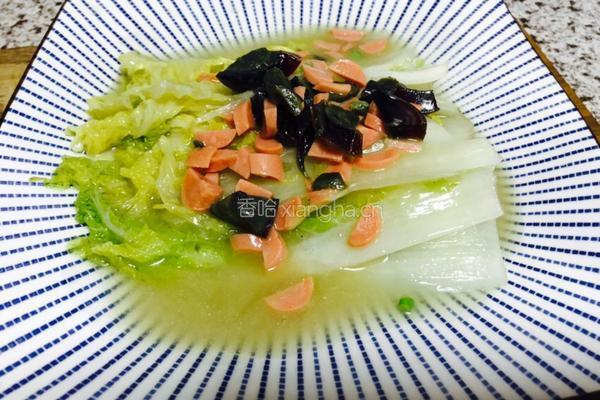 浇汁小白菜的做法图解7