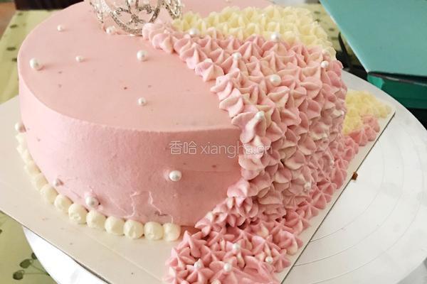 小皇冠少女心裱花蛋糕的做法图解8