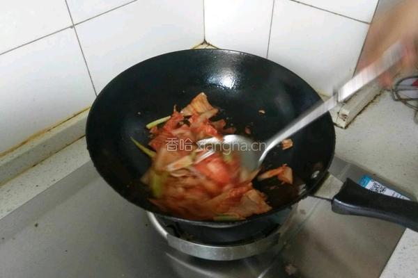 辣白菜豆腐汤的做法图解5