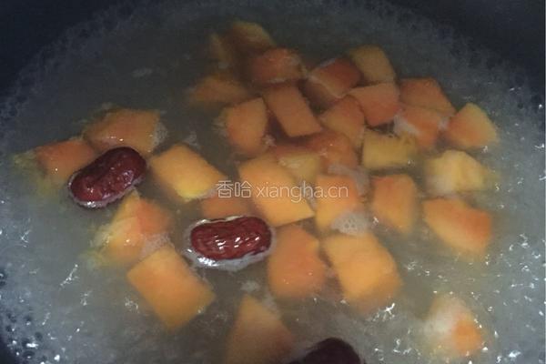 牛奶木瓜汤的做法图解3
