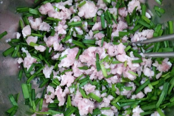 韭菜鸡蛋肉馅馄饨的做法图解2