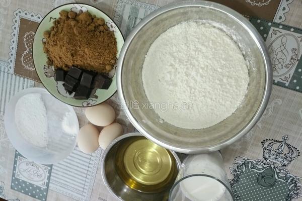 巧克力麦芬的做法图解1