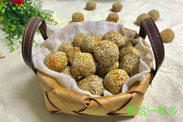 烤南瓜芝麻丸子的做法图解16