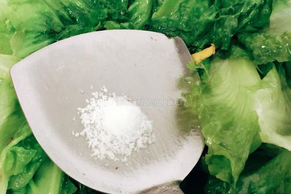 猪油渣炒生菜的做法图解4