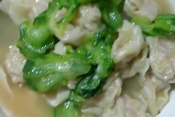 丝瓜馄饨面的做法图解3