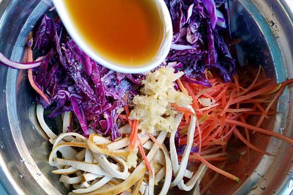凉拌紫菜豆腐干的做法图解5