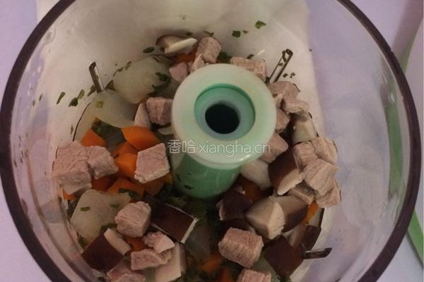 香菇蔬菜瘦肉泥的做法图解4