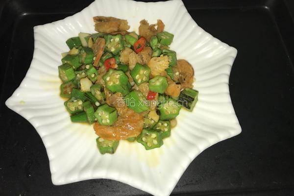 秋葵炒虾仁的做法图解5