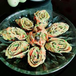 五彩鸡蛋饼的做法[图]