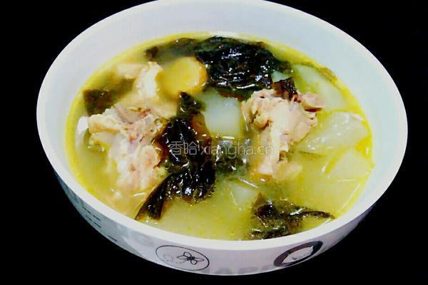 尾骨冬瓜裙带菜汤的做法图解8