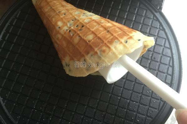 黑芝麻蛋卷的做法图解11