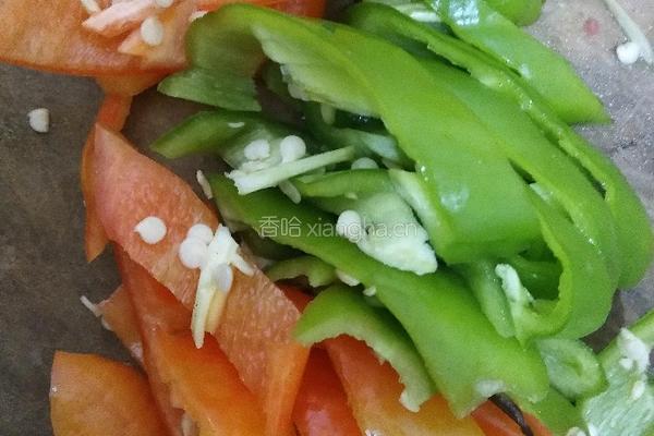 彩椒干豆腐的做法图解2