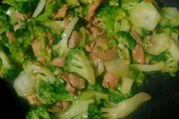 瘦肉炒西兰花的做法图解6