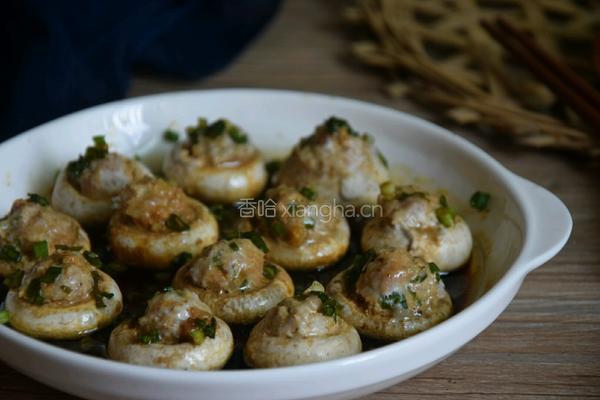 蘑菇酿肉的做法图解13