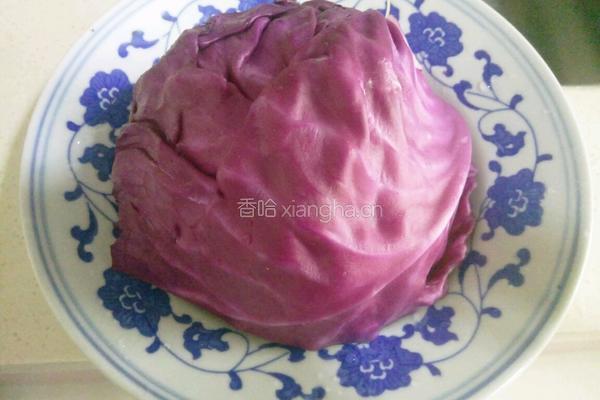 凉拌紫甘兰的做法图解1