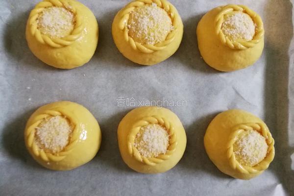 南瓜椰香面包的做法图解13