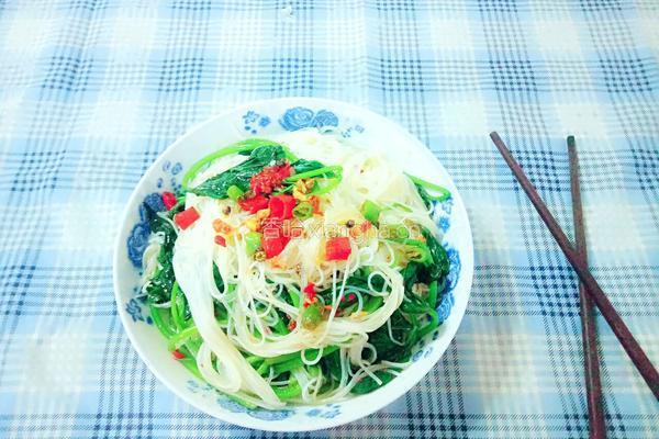 凉拌红薯叶粉丝的做法图解13