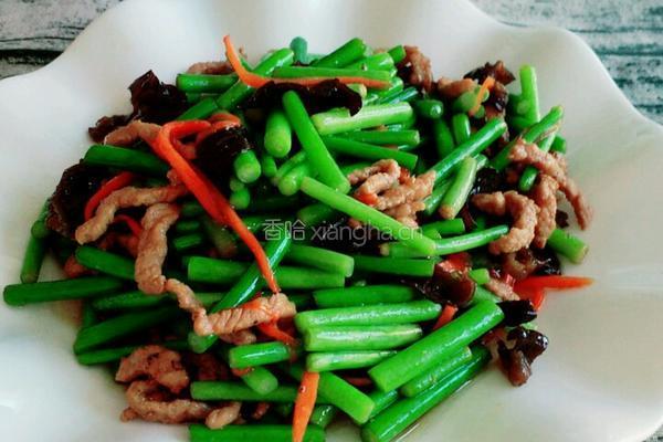 蒜苔炒肉丝的做法图解5