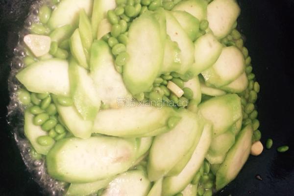 丝瓜炒毛豆的做法图解6
