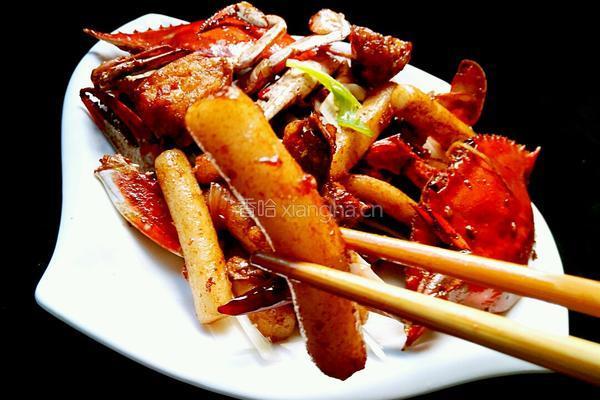 蟹炒年糕的做法图解21