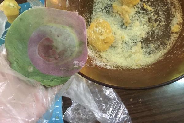彩虹蛋黄酥的做法图解15