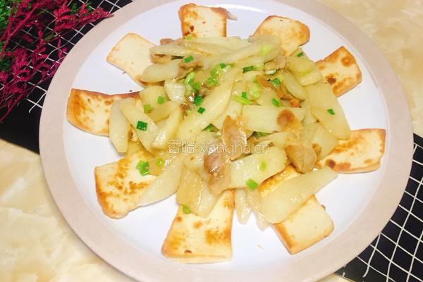 豆腐山药炒咸肉的做法图解10