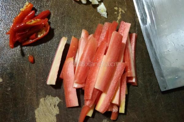 蒜台肉丝的做法图解3