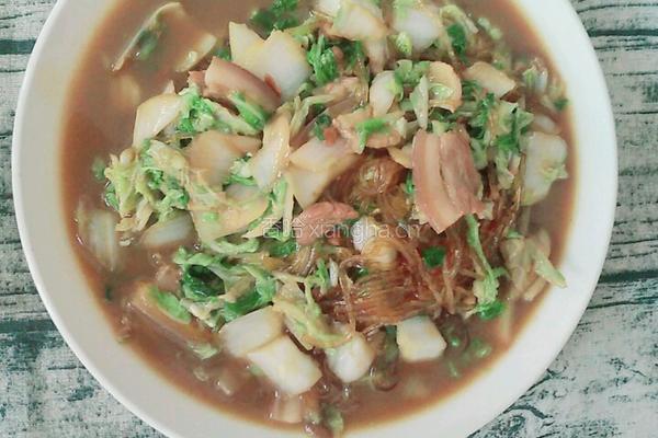 五花肉炖白菜粉条