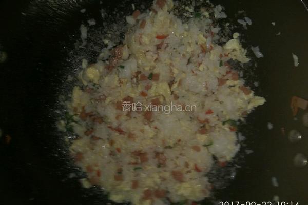 青椒蛋炒饭的做法图解9