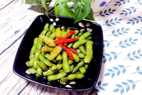 野山椒卤毛豆的做法图解1