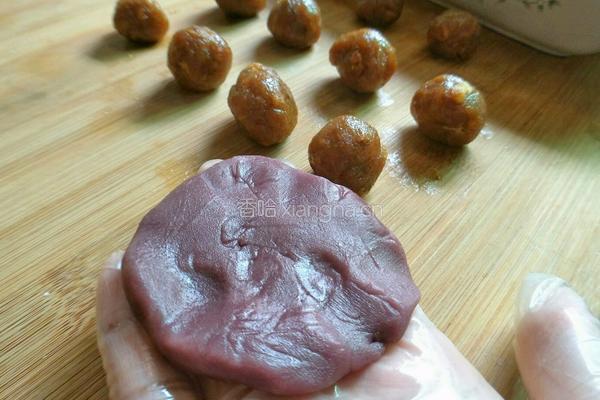 豆沙肉松馅麻团的做法图解10