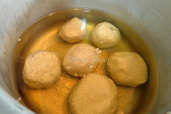 豆沙肉松馅麻团的做法图解18