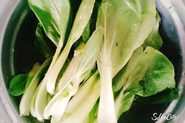 香菇青菜的做法图解2