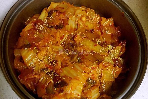 芝麻辣白菜的做法图解4