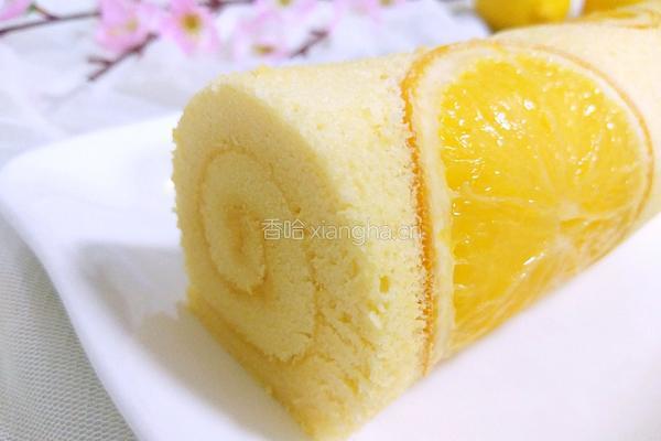 香橙蛋糕卷的做法图解2
