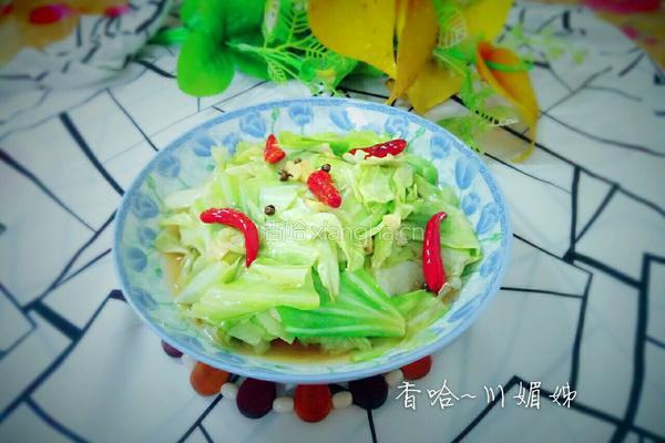 炝炒手撕包菜的做法图解9