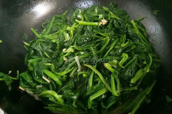 清炒菠菜的做法图解4