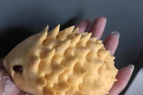 小刺猬、小兔子南瓜核桃芝麻馒头的做法图解11