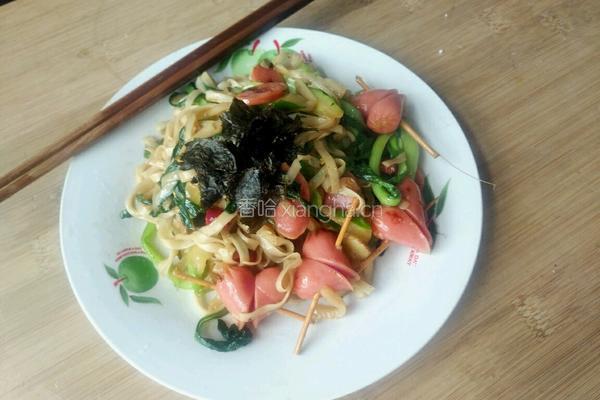 青菜肉丝炒面的做法图解11