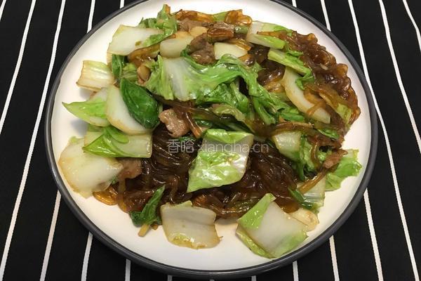 肉炒小白菜粉条的做法图解14